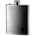6 Oz. Stainless Steel Flask w/ Small Checkered Pattern